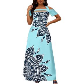 SheKiss Fashionable Versatile Long Maxi Dresses Featuring a Gorgeous Print-Ideal for Both Casual Formal Outings with Pockets