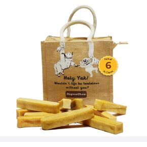 Dogsee Chew Small | 100% Natural Himalayan Yak Chews | Smoke Dried | Long Lasting Healthy Treats for Active Chewers | Helps Fight Plaque & Tartar | (3 Bars)
