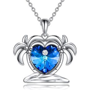 YFN Turtle Necklace Sterling Silver Sea Turtle Pendant Ocean Wave Beach Theme Jewelry Tortoise Gifts for Women Girls