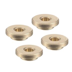 4pcs Flange Sleeve Bearings - [4mm Bore x 8mm OD x 4mm Length x 2mm Flange Thickness] Sintered Bronze Self-Lubricating Bushings