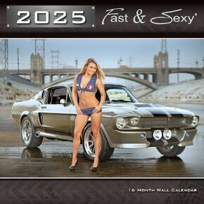 2025 Fast & Sexy Car Girl Wall Calendar 12x12 inches (PG Version)