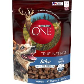 Purina ONE Made in USA Facilities Dog Training Treats, True Instinct Bites With Farm-Raised Chicken - (5) 7 oz. Pouches
