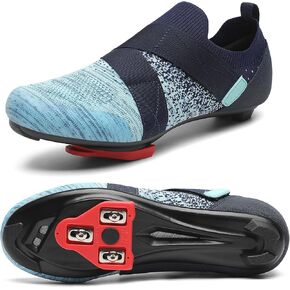 Unisex Cycling Shoes Compatible with Peloton Bike & SPD Indoor Road Riding Biking Bike Shoes with Delta Cleats Included for Men Women Red M8.5