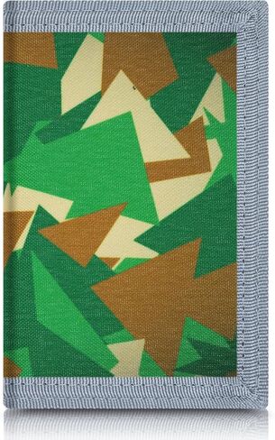 Leehoom Canvas Trifold Wallets with Zipper Pocket，Kids Wallets for Boys Girls with Magic Sticker - Shark in Kuwait