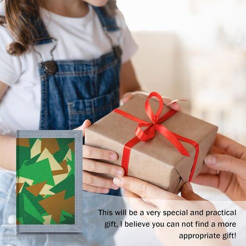 Leehoom Canvas Trifold Wallets with Zipper Pocket，Kids Wallets for Boys Girls with Magic Sticker - Shark in Kuwait