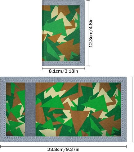 Leehoom Canvas Trifold Wallets with Zipper Pocket，Kids Wallets for Boys Girls with Magic Sticker - Shark in Kuwait