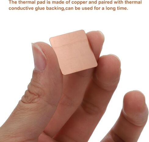 MECCANIXITY Heatsink Copper Pad Shim 15mm x 15mm x 1.5mm Thermal Conductive Heat Sink for Electronic Chip Cooling Pack of 6 in Saudi Arabia