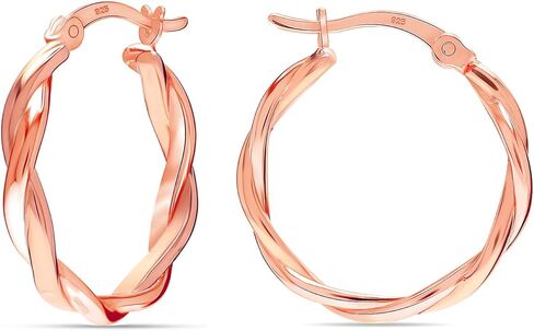 LeCalla 925 Sterling Silver Lightweight Click-Top Oval Anchor Hoop Earrings for Women in Kuwait