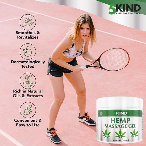 كريم القنب 5Kind بقوة قصوى 3.4 أونصة سائلة - كريم تخفيف مهدئ غني بزيت القنب - كريم تدليك القنب لأسفل الظهر والمفاصل والرقبة والركبتين والكتفين والعضلات - لوشن القنب للنساء والرجال in Saudi Arabia