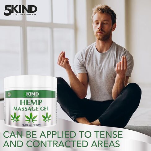 كريم القنب 5Kind بقوة قصوى 3.4 أونصة سائلة - كريم تخفيف مهدئ غني بزيت القنب - كريم تدليك القنب لأسفل الظهر والمفاصل والرقبة والركبتين والكتفين والعضلات - لوشن القنب للنساء والرجال in Saudi Arabia