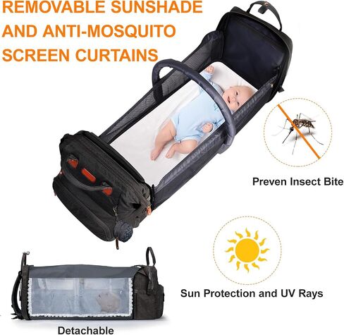 Shengmeister Diaper Bag, Baby Essentials, Multi-functional Large-capacity Diaper Bag Backpack, Best Gift for Newborns with Diaper Changing Station, Travel Essentials Diaper Bag Backpack (Pink) in Saudi Arabia