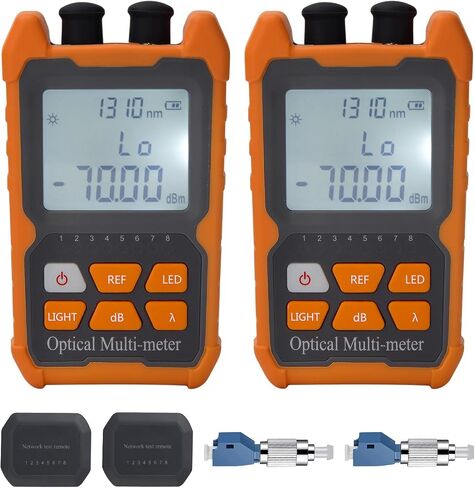 Fiber Optic Tester Portable Fiber Light Power Meter FC/SC/ST Universal Interface -70~+6dBm Built-in 2mW Visual Fault Locator (OPM&VFL) with 1pc FC to LC Adapter in Saudi Arabia
