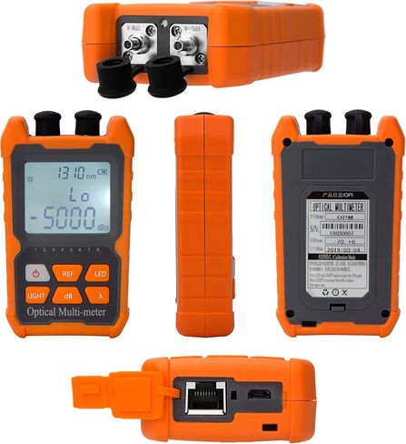 Fiber Optic Tester Portable Fiber Light Power Meter FC/SC/ST Universal Interface -70~+6dBm Built-in 2mW Visual Fault Locator (OPM&VFL) with 1pc FC to LC Adapter in Saudi Arabia