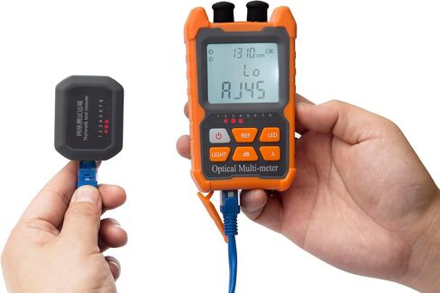 Fiber Optic Tester Portable Fiber Light Power Meter FC/SC/ST Universal Interface -70~+6dBm Built-in 2mW Visual Fault Locator (OPM&VFL) with 1pc FC to LC Adapter in Saudi Arabia