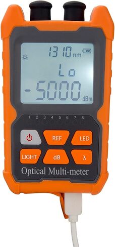 Fiber Optic Tester Portable Fiber Light Power Meter FC/SC/ST Universal Interface -70~+6dBm Built-in 2mW Visual Fault Locator (OPM&VFL) with 1pc FC to LC Adapter in Saudi Arabia
