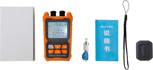 Fiber Optic Tester Portable Fiber Light Power Meter FC/SC/ST Universal Interface -70~+6dBm Built-in 2mW Visual Fault Locator (OPM&VFL) with 1pc FC to LC Adapter in Saudi Arabia