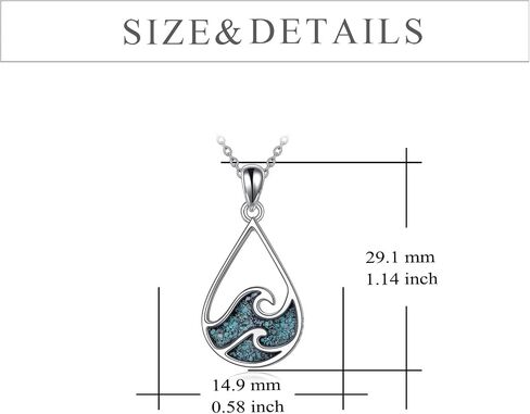 YFN Turtle Necklace Sterling Silver Sea Turtle Pendant Ocean Wave Beach Theme Jewelry Tortoise Gifts for Women Girls in Saudi Arabia