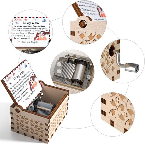 Ucuber لا يمكن أن تساعد في الوقوع في صندوق الموسيقى الحب، هدية رومانسية لذكرى الزفاف للزوجة، الصديقة، الأزواج، أفكار هدايا لصديقها، الزوج، صندوق خشبي منقوش صغير in Saudi Arabia