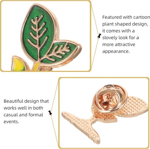2 قطعة براعم الفاصوليا المينا بروش دبابيس جميلة أوراق النبات المينا دبابيس لطيف طية صدر السترة دبوس لحقائب الظهر الملابس أكياس جميلة Broches مجوهرات للنساء الرجال in Kuwait
