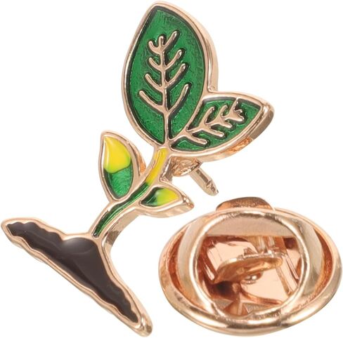 2 قطعة براعم الفاصوليا المينا بروش دبابيس جميلة أوراق النبات المينا دبابيس لطيف طية صدر السترة دبوس لحقائب الظهر الملابس أكياس جميلة Broches مجوهرات للنساء الرجال in Kuwait