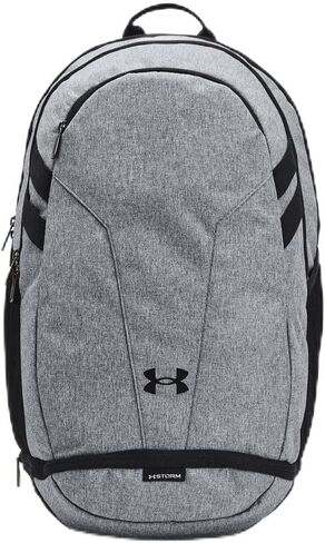 Under Armour Hustle 5.0 Team Backpack, (001) Black/Black/Metallic Silver, One Size Fits All in Saudi Arabia