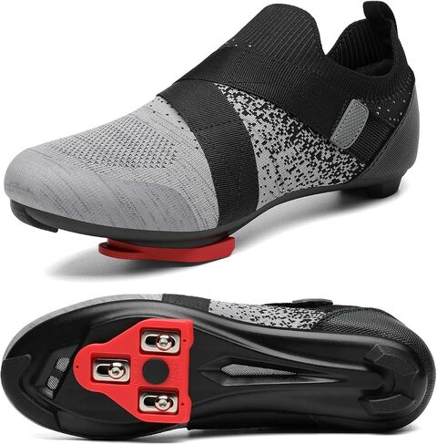 Unisex Cycling Shoes Compatible with Peloton Bike & SPD Indoor Road Riding Biking Bike Shoes with Delta Cleats Included for Men Women Red M8.5 in Kuwait