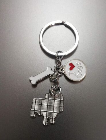 BECHANMIG Keychains, Lovely Dog Key-ring Portable Metal Keychain Keyring Key Decor Car Keyring Tag (Bichon Frise) in Saudi Arabia