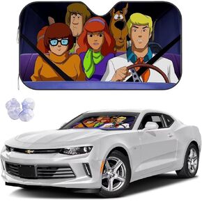 Funny Cartoon Car Sunshade Front Windshield Sun Shade Hardened Sun Visor Shield Cover Foldable Reflector for Car Truck SUV, Keeps Your Vehicle Cool