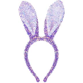Easter headband,Costume Accessaries, Sewed Sequins Bunny Headhand for Christmas,Easter,Birthday, Valentine's Day