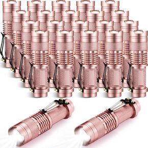 Fumete 20 Pcs LED Flashlight Torch Mini 3 Mode Tactical Flashlights Small Water Resistant Pocket Light Tactical Lamp Adjustable Focus Zoomable Pen Flashlight for Indoor Outdoor Hiking (Multicolor)