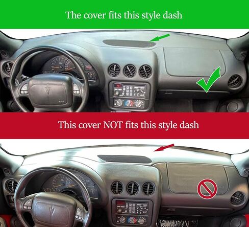 Dashboard Cover Dash Cover Mat Pad Custom Fit for Pontiac Firebird 1997-2002 (Black) Y41 in Saudi Arabia