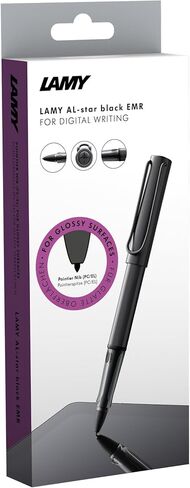 أداة الكتابة الرقمية Lamy AL-star Black EMR Stylus POM باللون الأسود مصنوعة من الألومنيوم، أسود غير لامع - مع محيط طرف دائري للأسطح غير اللامعة (القماش) in Kuwait