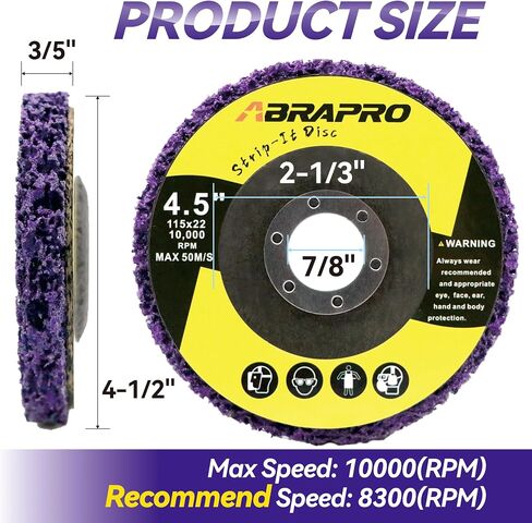 5 PCS Strip Discs 4-1/2" x 7/8" Stripping Wheel for Angle Grinder, Premium Silicon Carbide Abrasive Wheel for Clean and Remove Paint Coating Rust Welds Oxidation in Saudi Arabia
