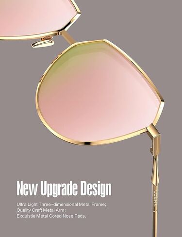 نظارة شمسية LUENX Aviator للنساء والرجال عدسات مسطحة مضلعة مستقطبة بتصميم عصري 58 مم in Kuwait