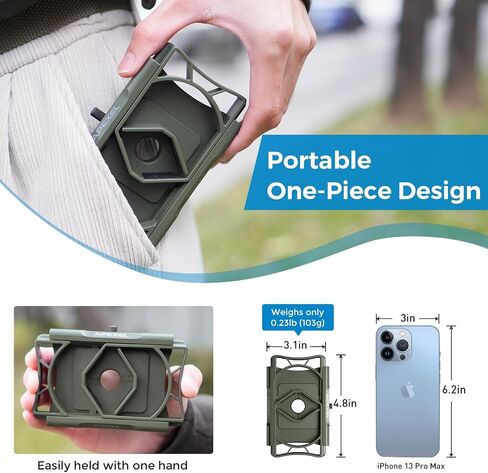 APEXEL 360° Telescope Phone Adapter, Upgraded Binocular Photo Adapter for Android & iPhone, Smartphone Mount for Telescope, Monocular, Microscope, Spotting Scope. (Including Bluetooth Shutter Remote) in Kuwait