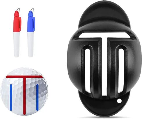 PGM Golf Ball Marker Liner Drawing Marker, Golf Ball Marker, Golf Ball Marker Stencil and 2 Color Golf Ball Markers, Golf Ball Line Marker Tool, Golf Ball Alignment Marking Tool for Golfer in Saudi Arabia