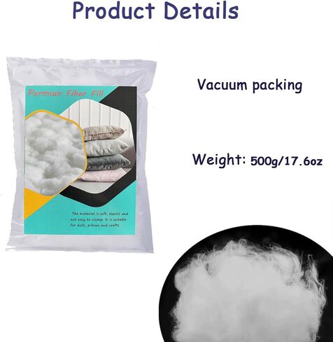 Vseegrs 75g/2.6oz Premium Ployester Stuffing for Stuffed Animals, Soft and Warm Down Feather Like DIY Toy Stuffing for Dolls, Fiber Filling pp Cotton Stuffing for Craft in Saudi Arabia