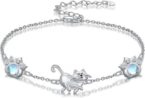 Sterling Silver Bracelet For Women Cat/Snake/Fox/Fish/Bee Bracelet Jewelry Gift For Ladies in Saudi Arabia