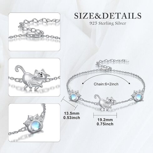 Sterling Silver Bracelet For Women Cat/Snake/Fox/Fish/Bee Bracelet Jewelry Gift For Ladies in Saudi Arabia