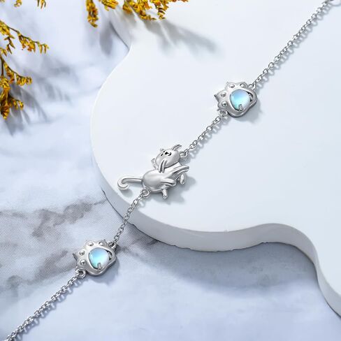 Sterling Silver Bracelet For Women Cat/Snake/Fox/Fish/Bee Bracelet Jewelry Gift For Ladies in Saudi Arabia