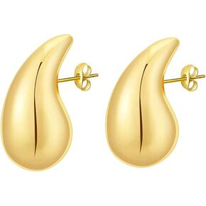 14K Gold Big Hoop Earrings For Women girl，Cubic Zirconia Stainless Steel Hoop Earrings，Classic Design Hypoallergenic Hoops Earrings 50MM in Kuwait