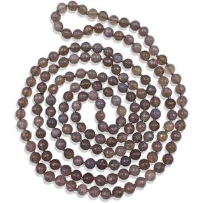 MGR MY GEMS ROCK! 60-Inch 8MM Faceted Finish Genuine Stone Endless Infinity or Multi Strand Statement Necklace.