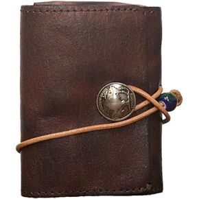 1PCS Leather Change Purse Drawstring Coin Purse Leather Coin Purse for Women Triple Compartment Leather Coin Purse (Black)