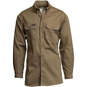 FR Two-Tone Uniform Shirt, 7 oz, 100% Cotton Twill with Moisture Management, HRC 2, NFPA 70E