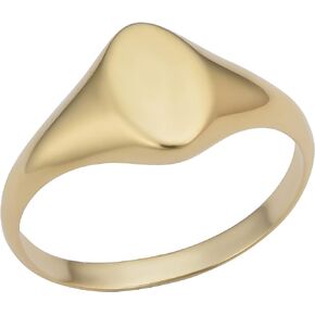 Kooljewelry 14k Yellow Gold 9.7 mm Marquise Signet Ring