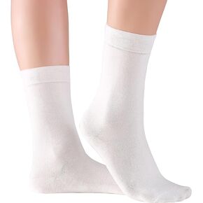 6 أزواج من الجوارب النسائية البيضاء مقاس 9-11 جوارب نسائية بيضاء خفيفة الوزن من القطن الناعم رقيقة على الساق للعمل، بنطلون، كاجوال، غير ملزم، مسامي in Kuwait