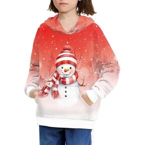Girls Casual Pullover Hoodies Hooded Sweatshirts Tops Blouse with Pocket Age 6-16