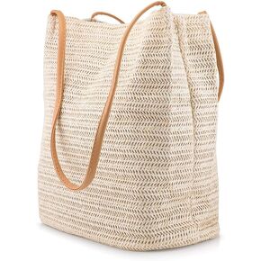 Oct17 Women Straw Beach Bag tote Shoulder Bag Summer Handbag