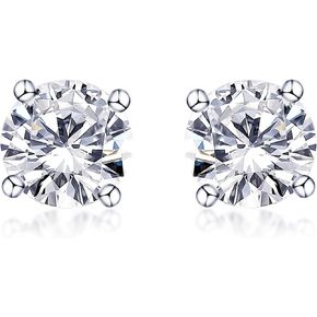 Men Diamond Stud Earrings Set In 925 Sterling Silver 0.5 CT Moissanite 4 Prong Women's Stud Earring