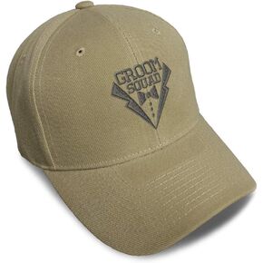 Custom Baseball Cap Groom Squad Gray Embroidery Acrylic Dad Hats for Men & Women